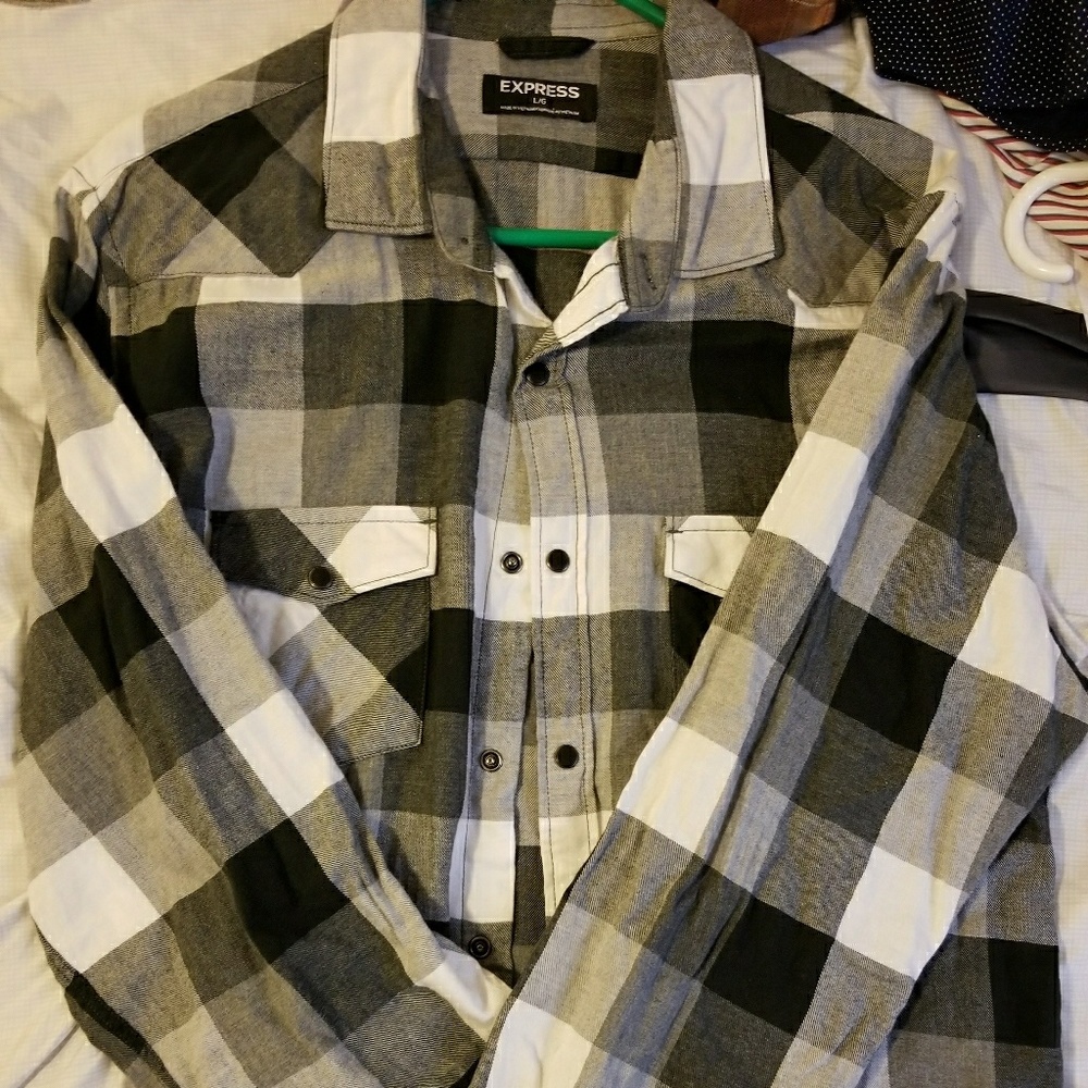 Express flannel button down
